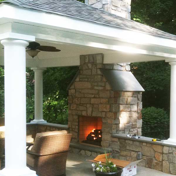 Custom Outdoor Fireplace